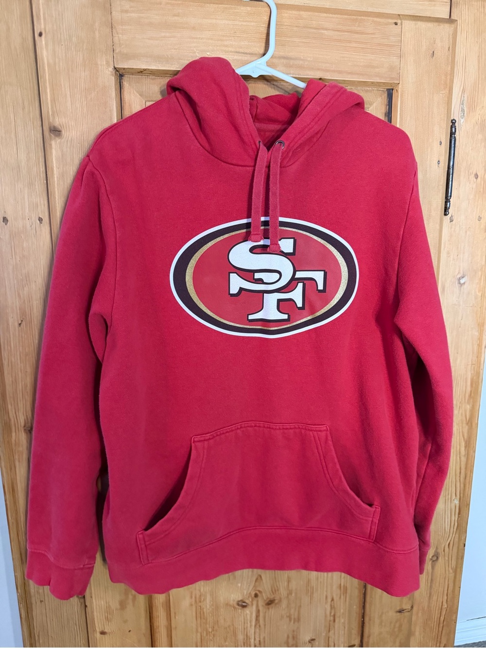 Fanatics Red San Francisco 49ers Hoodie w/Team Logo Sz Large Kittle on Back